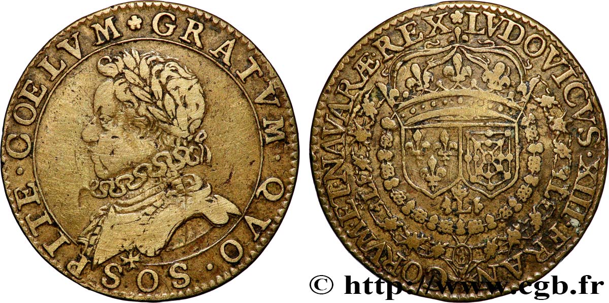 LOUIS XIII LE JUSTE Jeton Lt 27 TB+