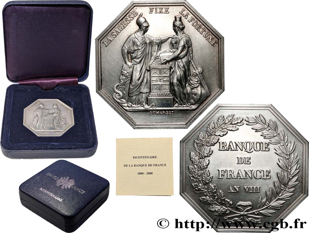 BANQUE DE FRANCE BANQUE DE FRANCE, refrappe du bicentenaire de la Banque de France MS