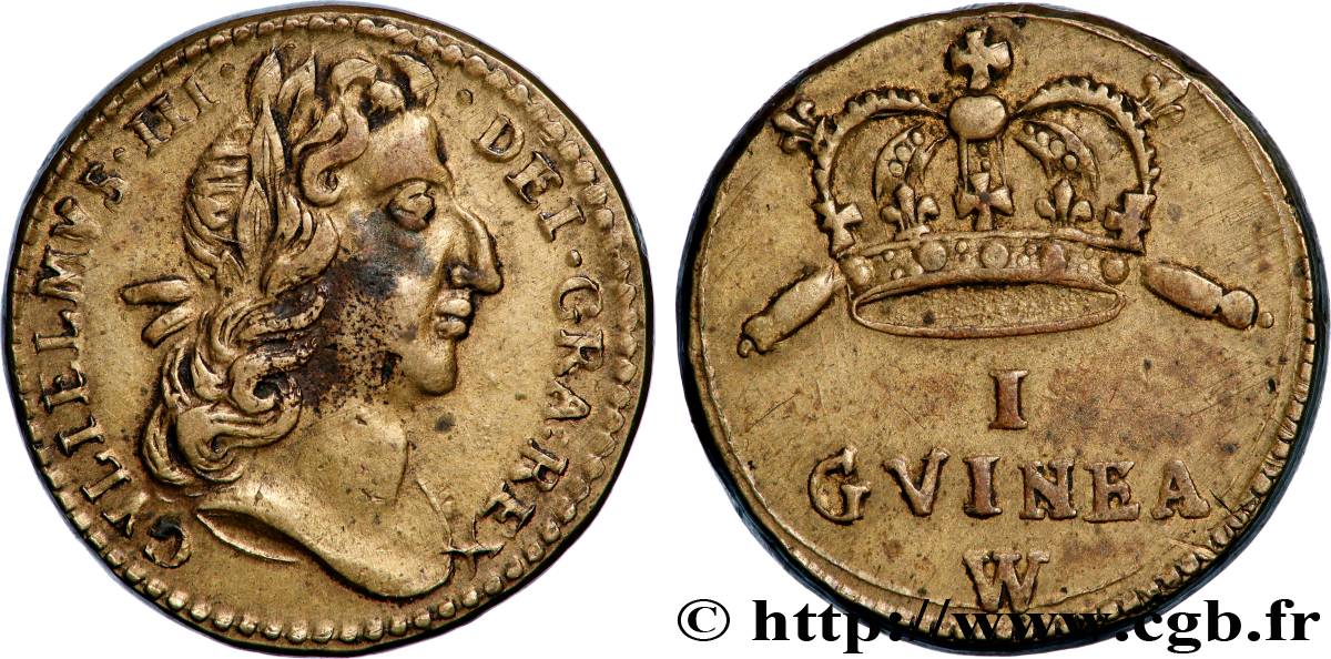ANGLETERRE - POIDS MONÉTAIRE Poids monétaire pour la guinée, Guillaume III BB