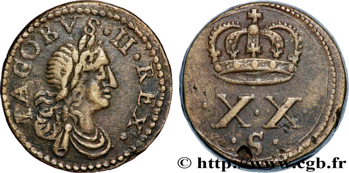 ANGLETERRE - POIDS MONÉTAIRE Poids monétaire pour l’Unité, Jacques II SS