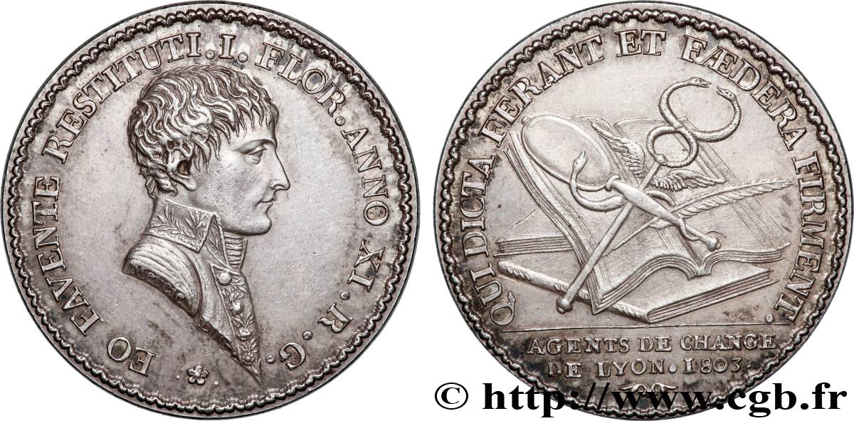LYON ET DU LYONNAIS (JETONS ET MÉDAILLES DE...) Agents de change de Lyon TTB+