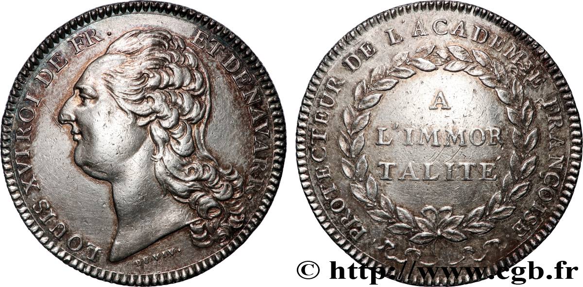 ACADÉMIE FRANÇAISE Académie française, émission de 1789 XF