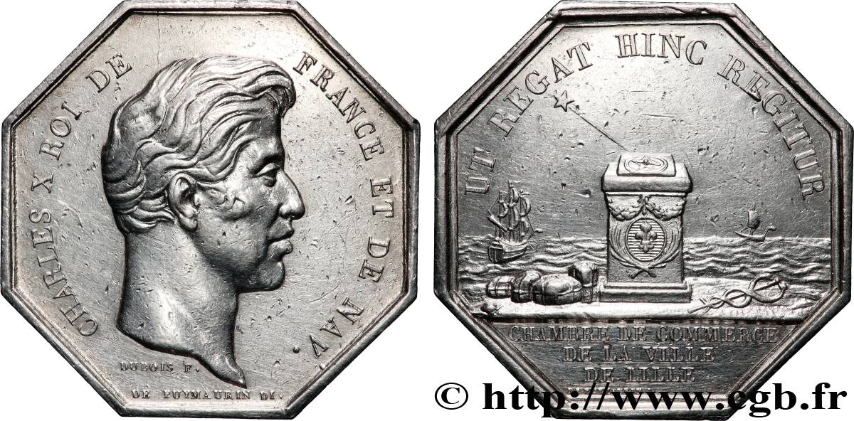 CHAMBERS OF COMMERCE Chambre de commerce de Lille (Charles X) XF/AU