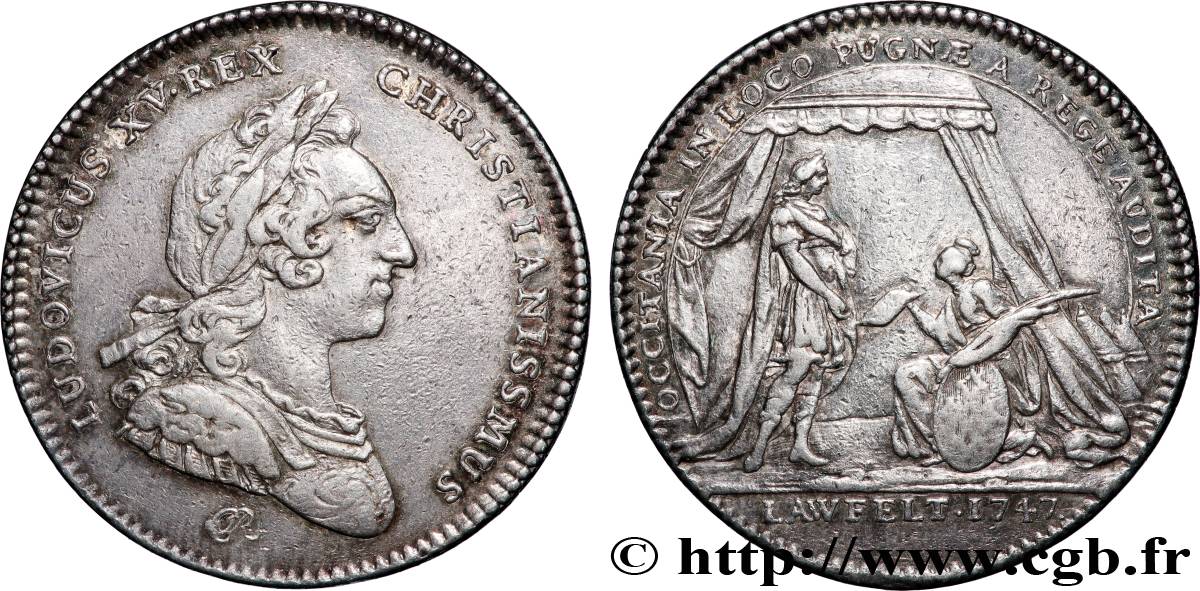 LANGUEDOC (ÉTATS DE ...) Jeton AR 30, victoire de Lawfeld TTB