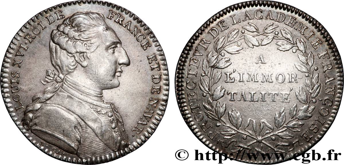 ACADÉMIE FRANÇAISE Académie française, émission de 1776 TTB