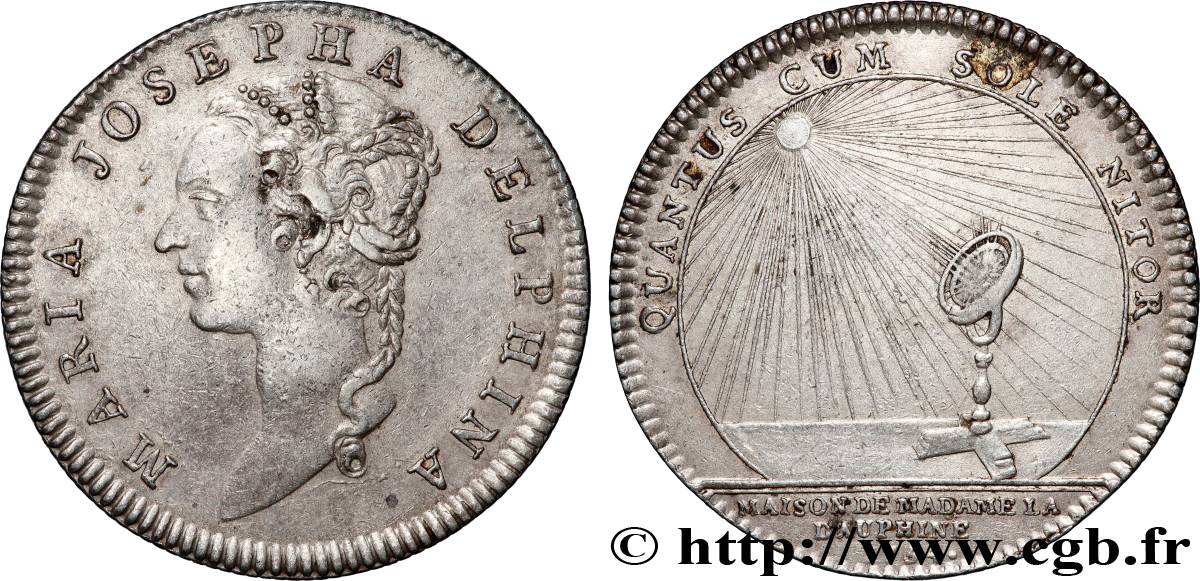 DAUPHINÉ - MARIE-JOSÈPHE DE SAXE, DAUPHINE Jeton Ar 28  MARIE-JOSÈPHE DE SAXE, DAUPHINE TTB