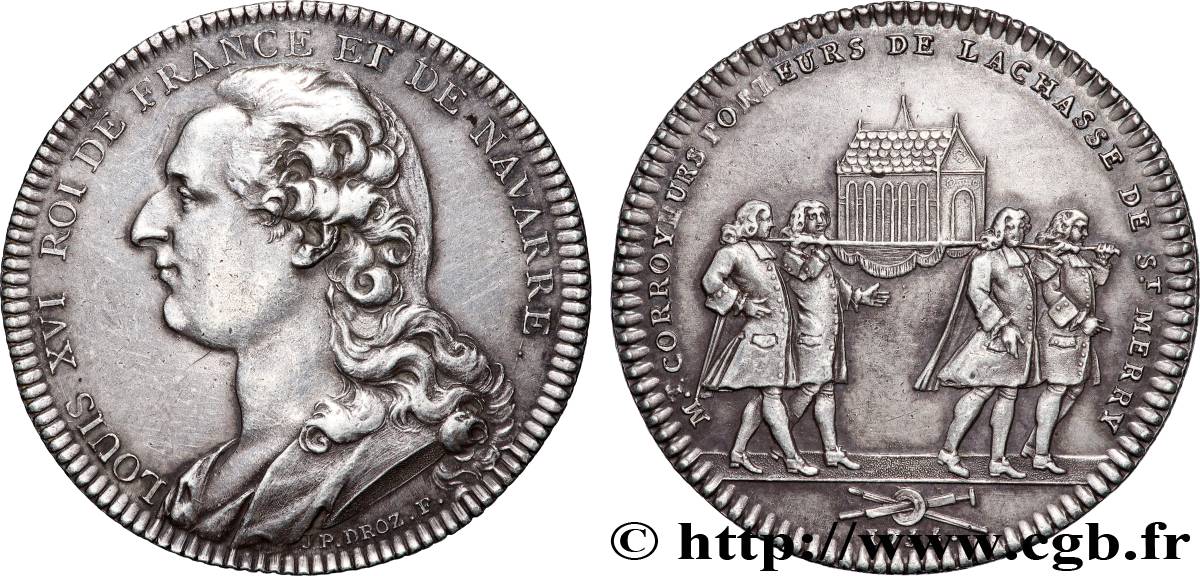 CORPORATIONS - LES SIX CORPS DES MARCHANDS DE PARIS Jeton Ar 28, corroyeurs fVZ