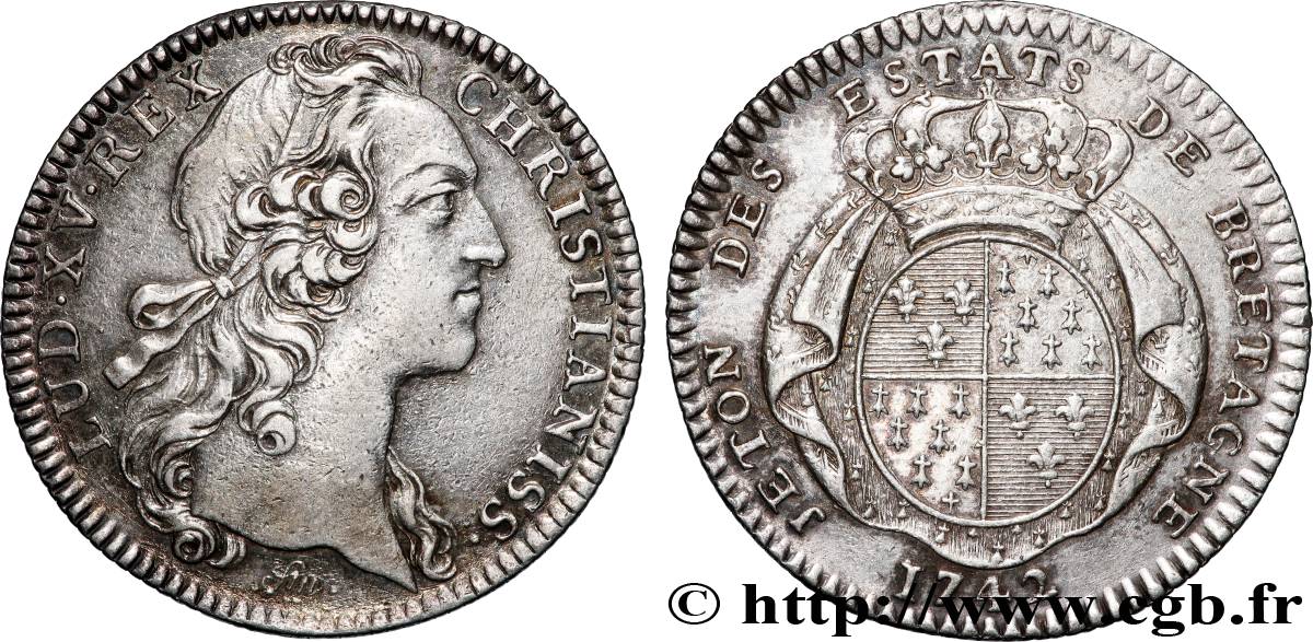 BRETAGNE (ÉTATS DE...)  Jeton AR 28, États de Rennes TTB