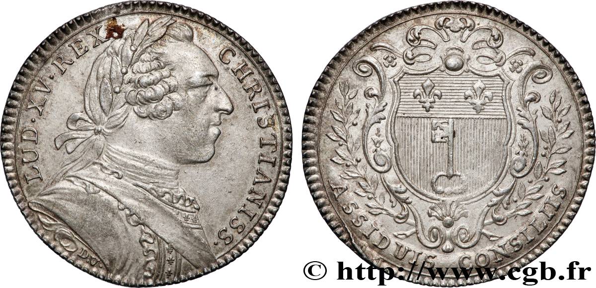 L&nbsp;ANJOU Ville d’Angers, émission de 1753 fVZ/VZ