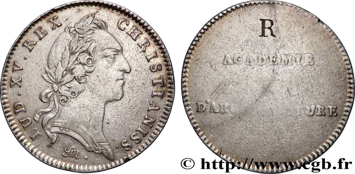 ACADÉMIES ET SOCIÉTÉS SAVANTES Académie royale d’Architecture, Contremarque R TB+