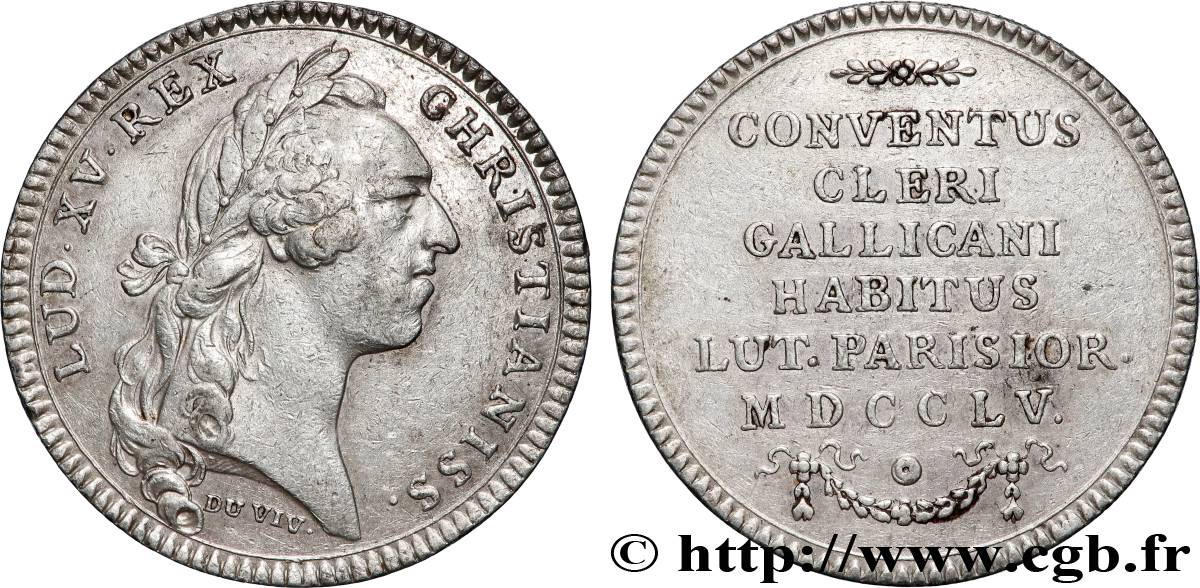 ASSEMBLÉE DU CLERGÉ ET JETONS RELIGIEUX Louis XV TTB