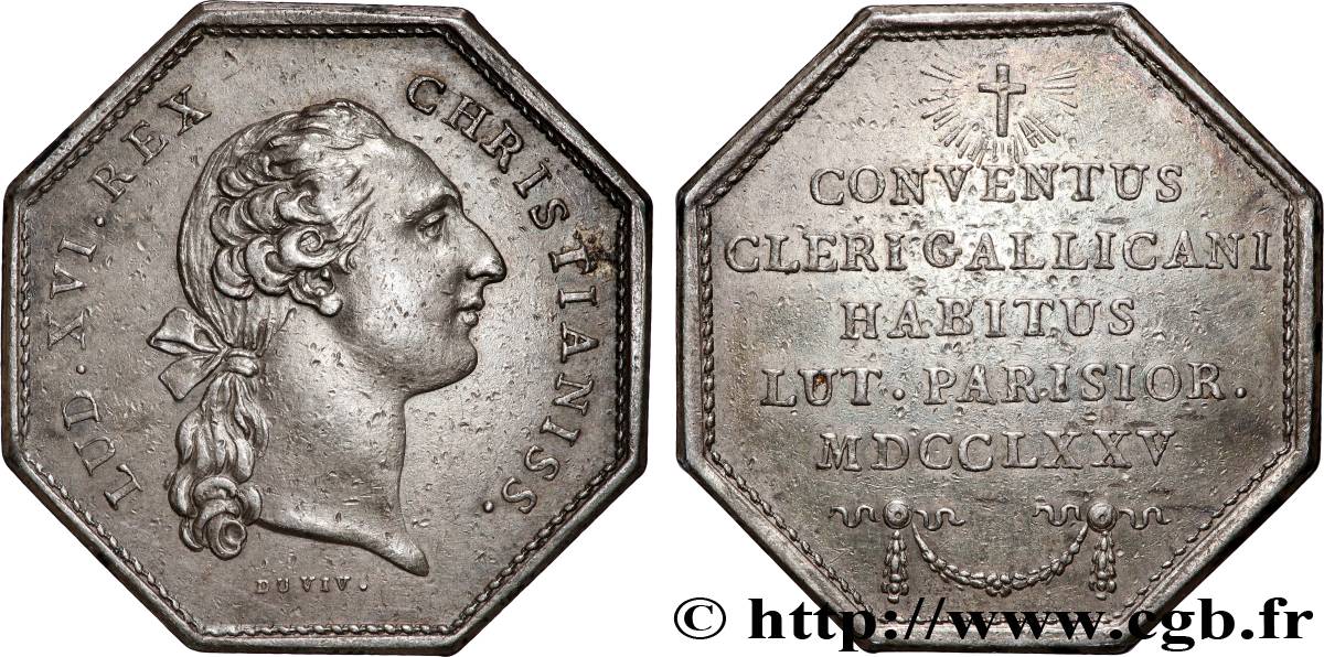 ASSEMBLÉE DU CLERGÉ ET JETONS RELIGIEUX Louis XVI fVZ