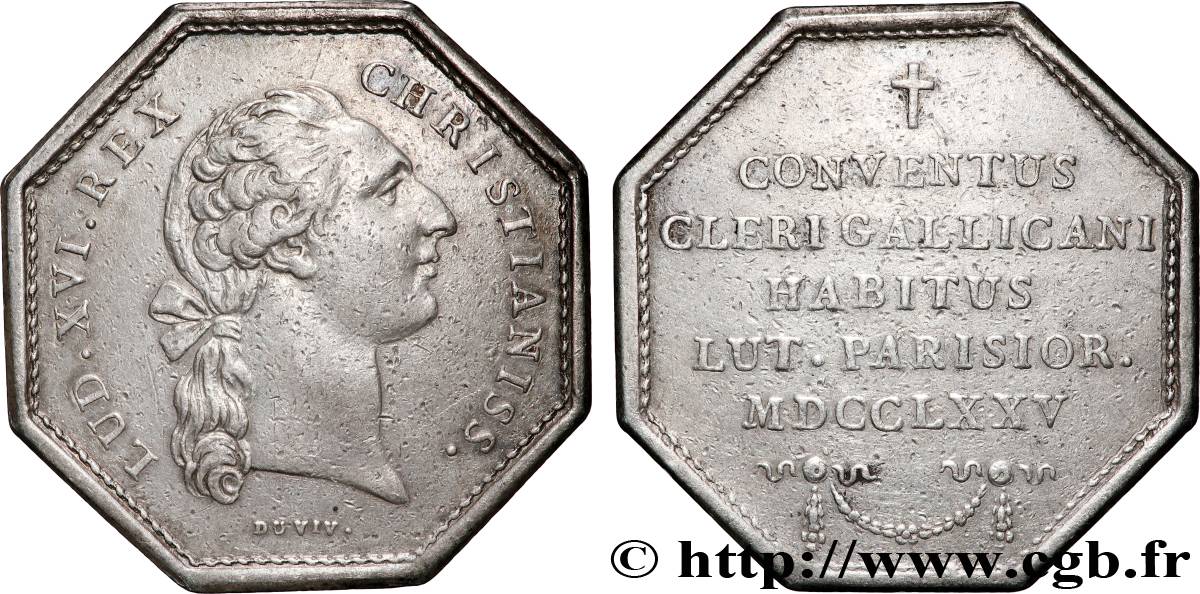 ASSEMBLÉE DU CLERGÉ ET JETONS RELIGIEUX Louis XVI SS