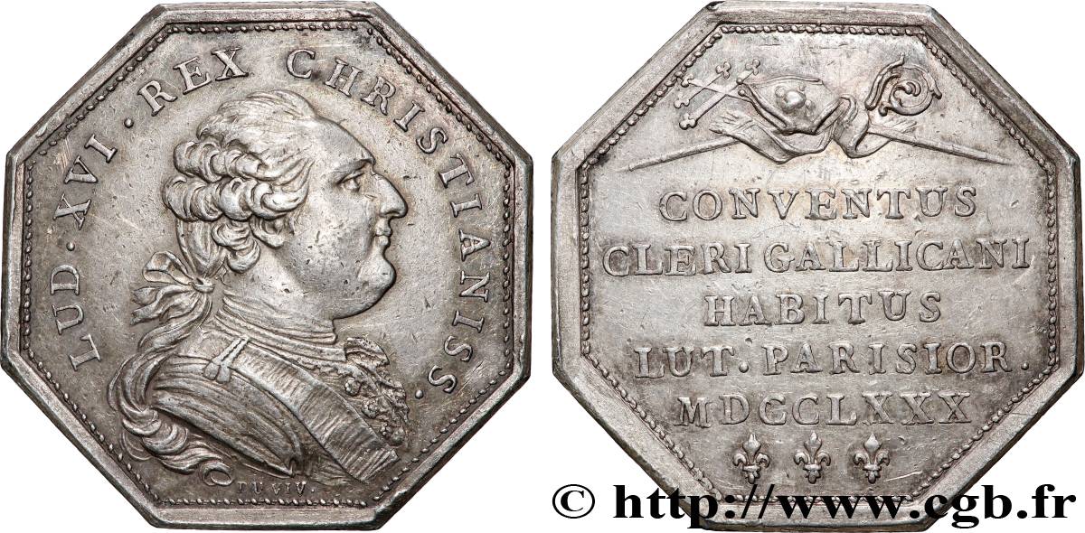 ASSEMBLÉE DU CLERGÉ ET JETONS RELIGIEUX Louis XVI SS/fVZ