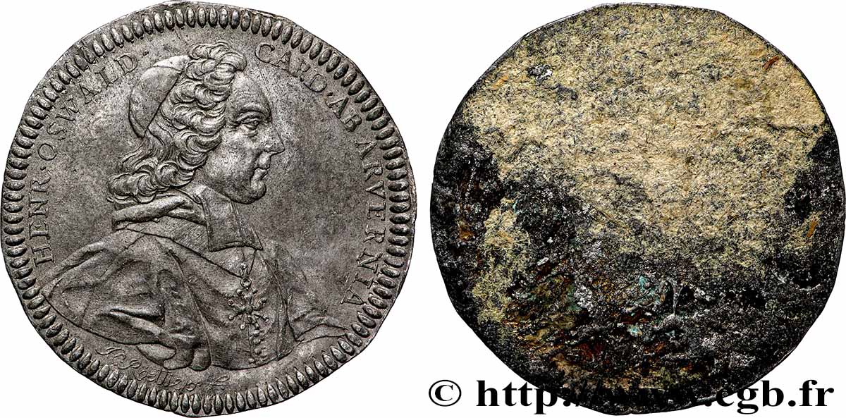 AUVERGNE - NOBLESSE Épreuve en étain du portrait d’Henri Oswald  SUP