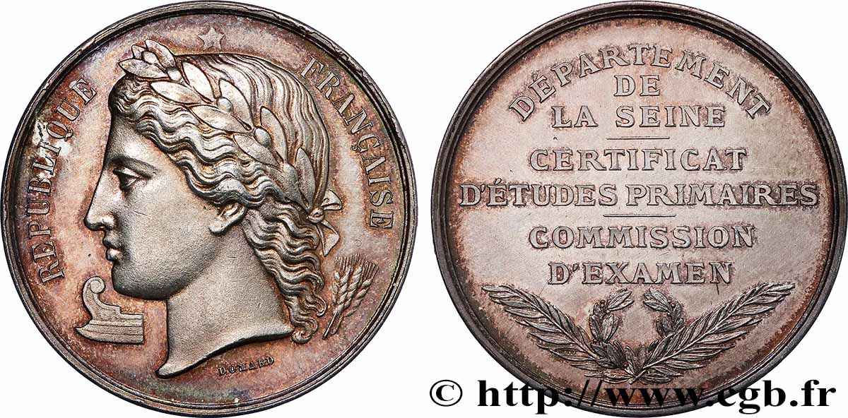 ADMINISTRATIONS - XIXe SIECLE CERTIFICAT D&nbsp;ETUDES PRIMAIRES. COMMISSION D&nbsp;EXAMEN SUP