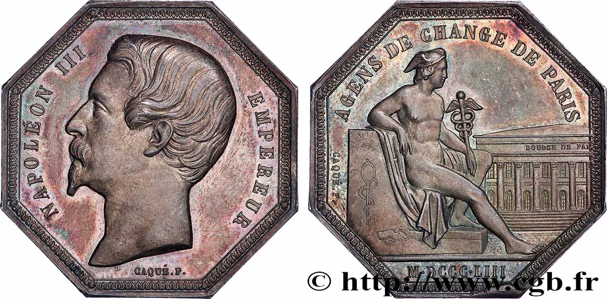 BOURSE DE PARIS - AGENTS DE CHANGE NAPOLEON III SUP+/SPL