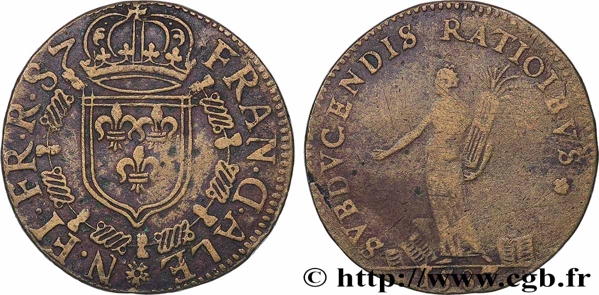 Perche - François, duc d&nbsp;Alençon puis d&nbsp;Anjou, Brabant et comte de Flandre Jeton laiton 28, - FRANÇOIS, DUC D&nbsp;ALENÇON PUIS D&nbsp;ANJOU, BRABANT ET COMTE DE FLANDRE  frappé à Nuremberg TTB/TB