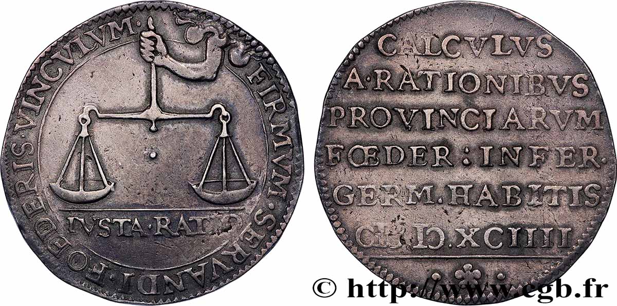 PAYS-BAS ESPAGNOLS - GUERRE DE QUATRE-VINGT ANS Comptabilité rétablie dans les Provinces Unies TTB