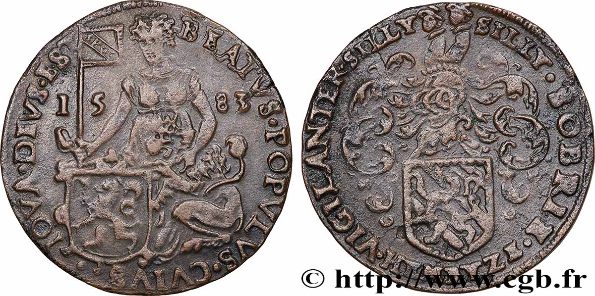 PAYS-BAS - PROVINCES-UNIES Jean d&nbsp;Ambise, bourgmestre de la ville de Gand en révolte contre Philippe II TTB