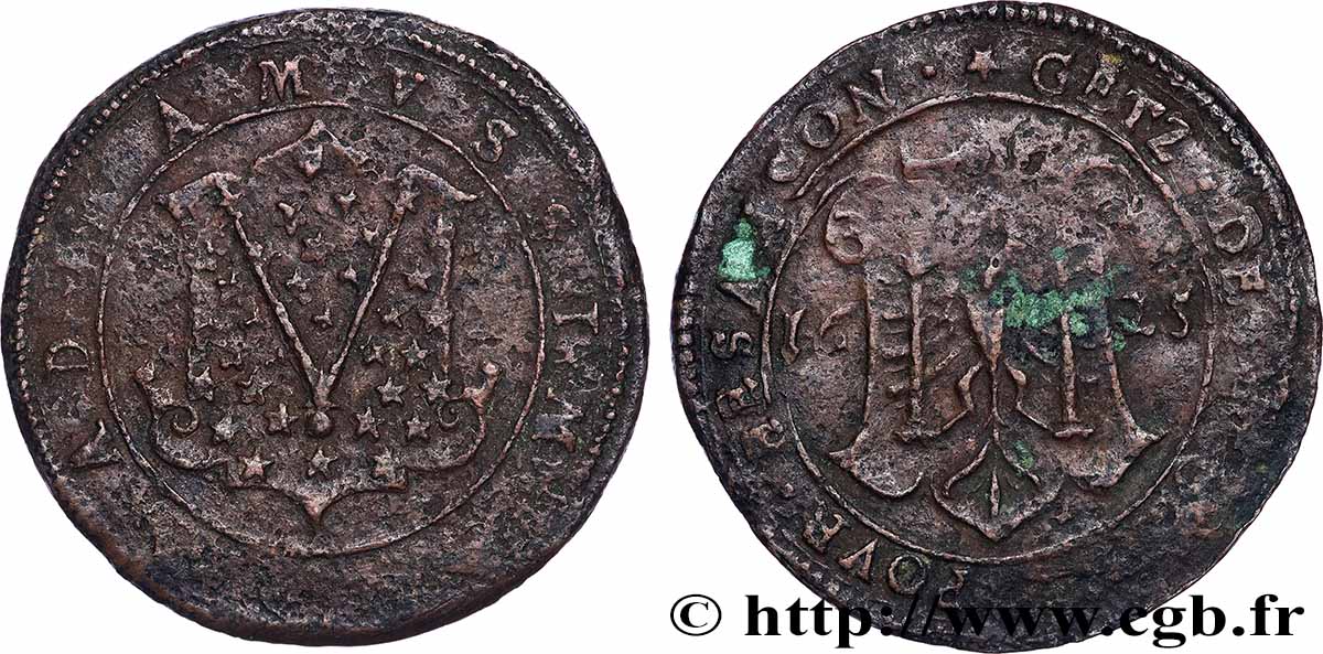 FRANCHE-COMTÉ - VILLE DE BESANÇON Jeton des comptes pour Besançon TB+