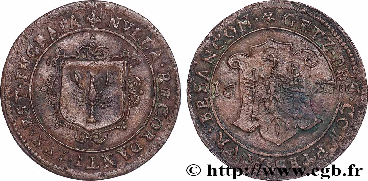 FRANCHE-COMTÉ - VILLE DE BESANÇON Jeton des comptes pour Besançon TTB+/TTB