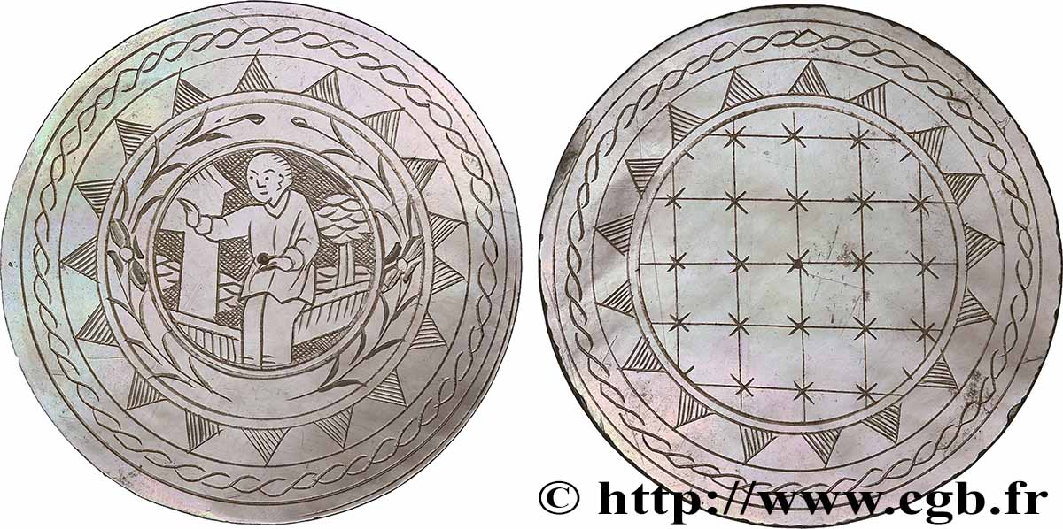 CHINA Jeton de jeux en nacre fST