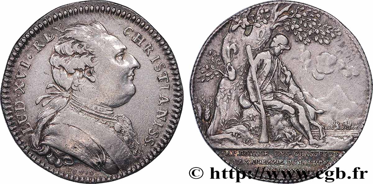 MAISON DU ROI LES CHASSES ROYALES, émission de 1782 AU