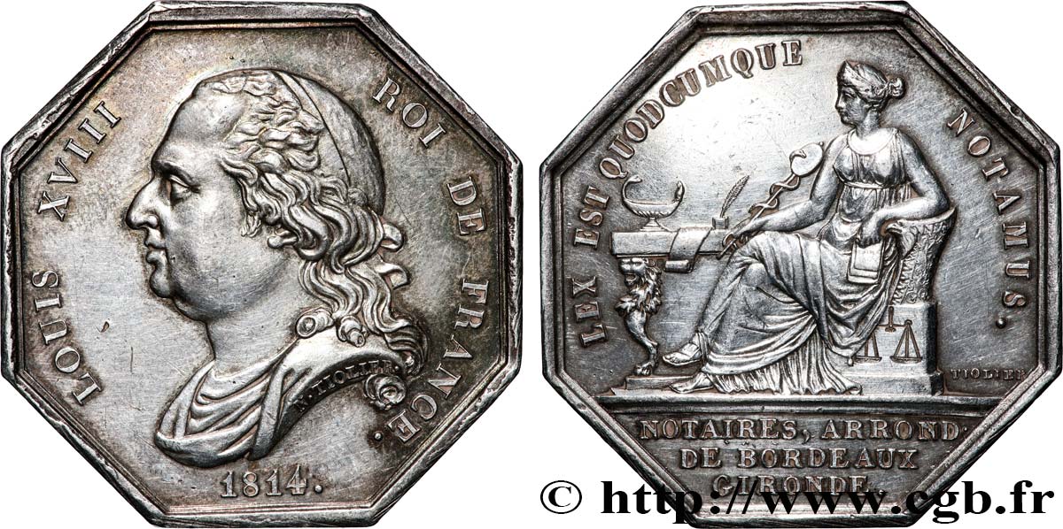 NOTAIRES DU XIXe SIECLE Notaires de Bordeaux (Louis XVIII) fVZ