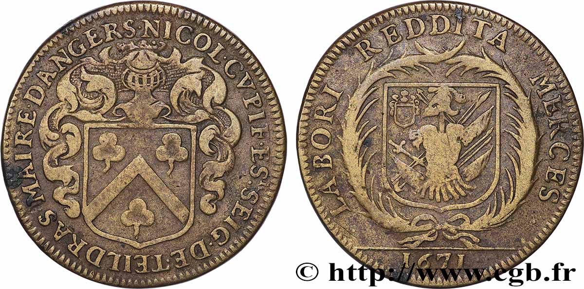 ANJOU - NOBLESSE Nicolas Cupif de Teildras, maire d’Angers TTB