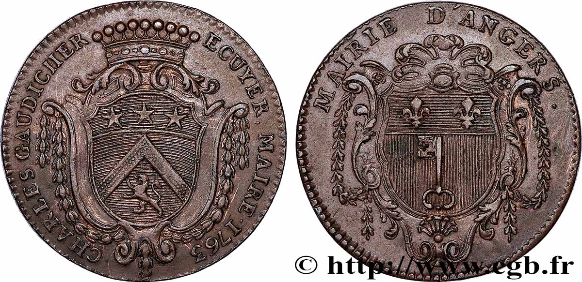 ANJOU - NOBLESSE Charles Gaudicher, maire d’Angers TTB+