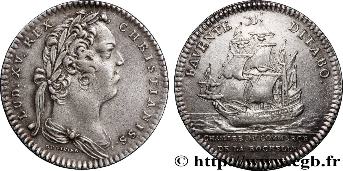 CHAMBRES DE COMMERCE Chambre de commerce de La Rochelle (Louis XV) TTB