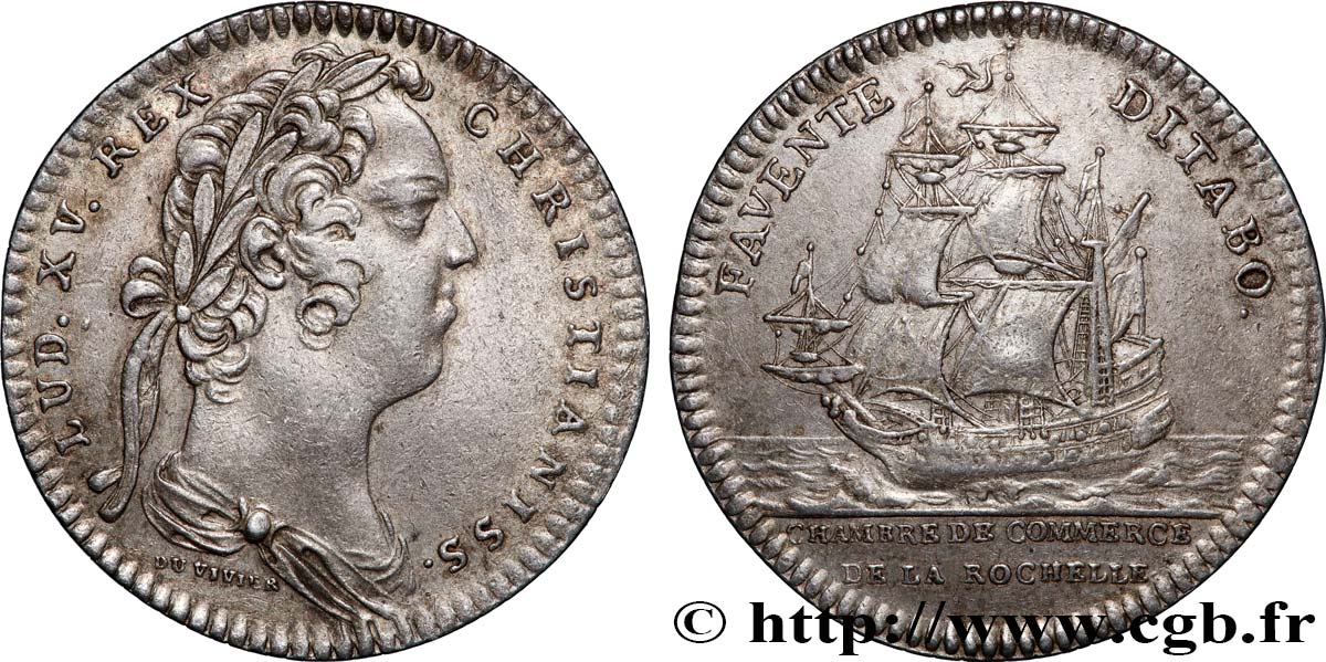 CHAMBRES DE COMMERCE Chambre de commerce de La Rochelle (Louis XV) TTB