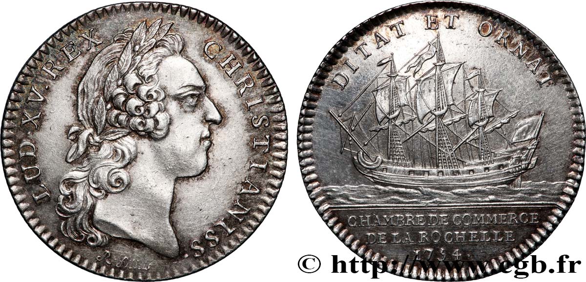 CHAMBRES DE COMMERCE La Rochelle (Louis XV) q.SPL