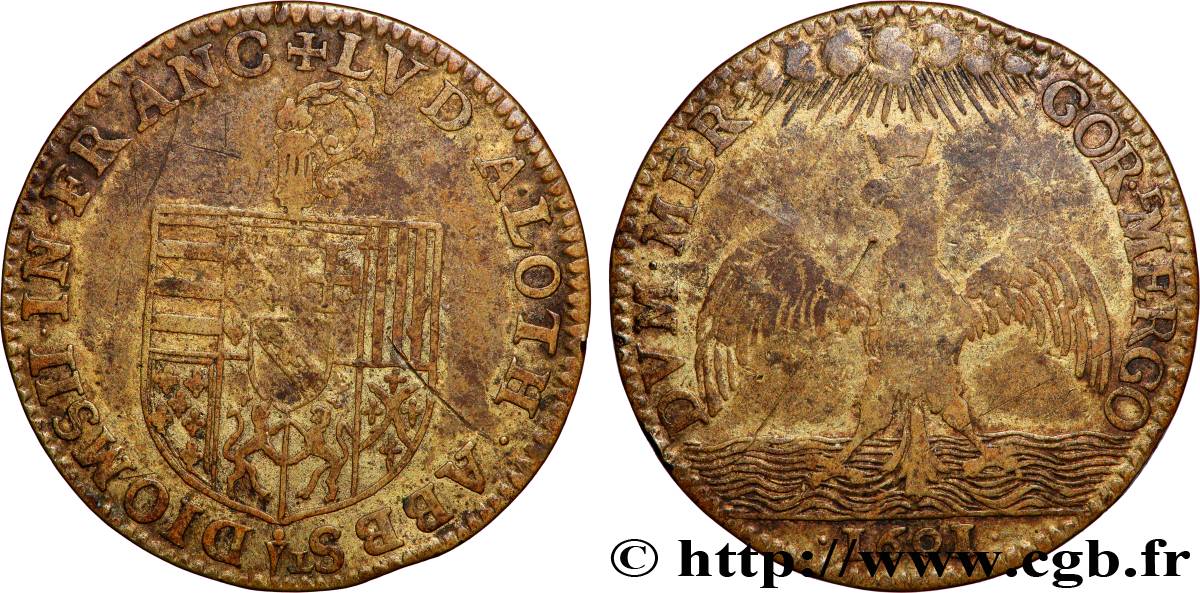 LORRAINE - NOBLESSE ET VILLES Louis III, cardinal de Lorraine, archevêque de Reims TB+