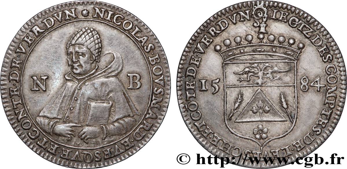 LORRAINE - VERDUN - NICOLAS BOUSMARD Nicolas Bousmard, évêque et Comte de Verdun TTB+/SUP