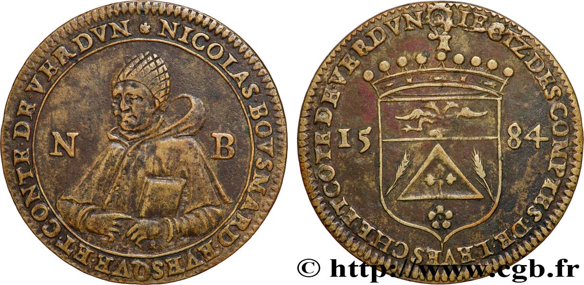 LORRAINE - VERDUN - NICOLAS BOUSMARD Nicolas Bousmard, évêque et Comte de Verdun TTB