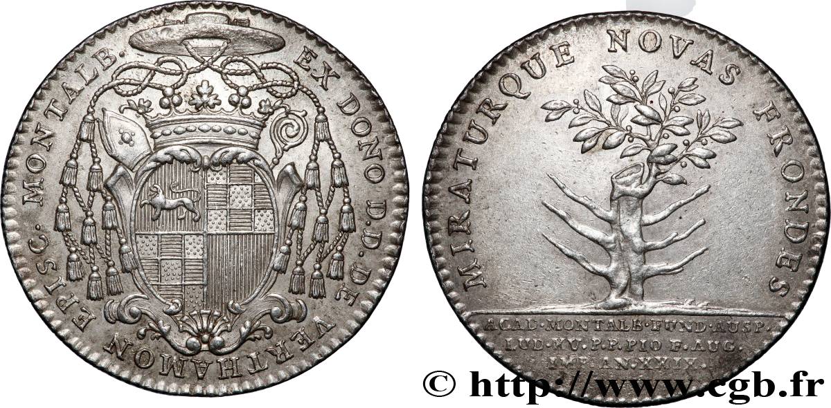 LANGUEDOC (VILLES ET NOBLESSE DU ...) Michel de Verthamon de Chavagnac, évêque de Montauban SUP/TTB+