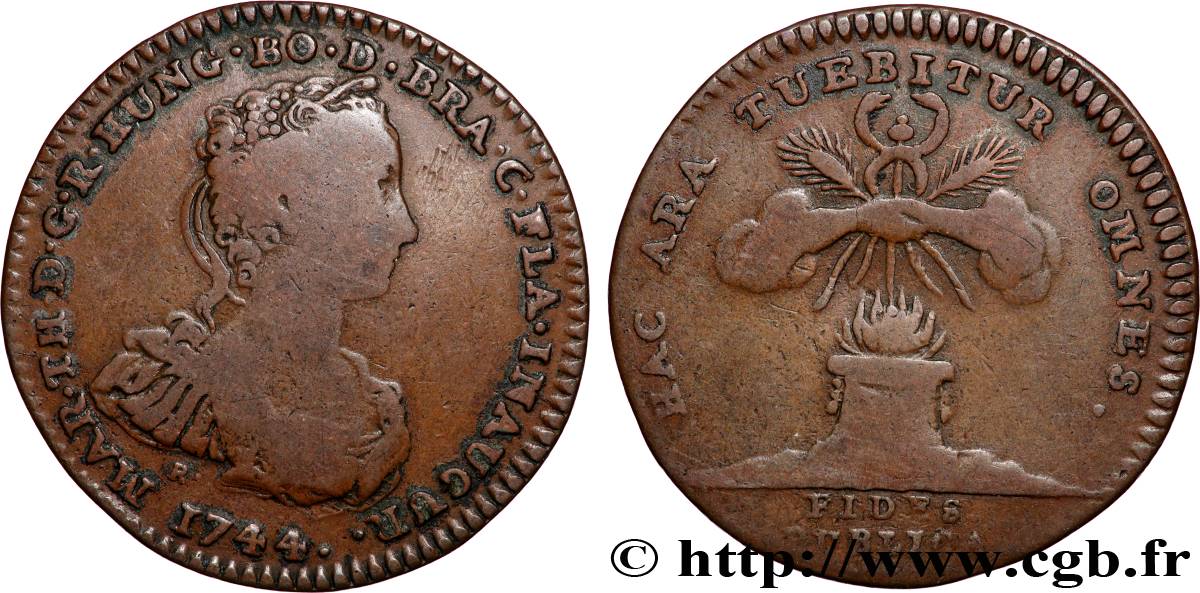 MARIE - THÉRÈSE D&nbsp;AUTRICHE Marie Thérèse impératrice des Romains, reine de Germanie, de Hongrie et de Bohême TB+