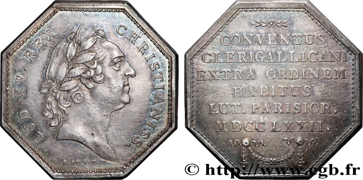 CLERGY ASSEMBLY AND RELIGIOUS JETONS LOUIS XV AU