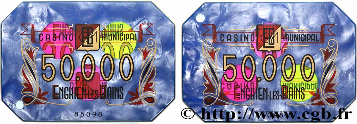 CASINOS ET JEUX Jeton de Casino, 50.000, Enghien-les-Bains q.SPL