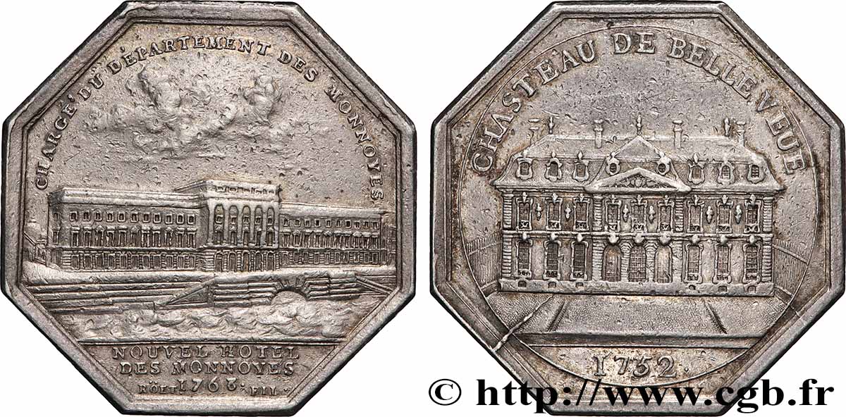 COUR DES MONNAIES DE PARIS Château de Bellevue TTB