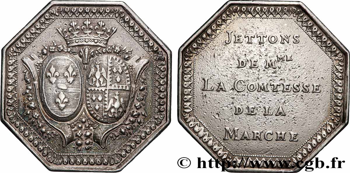 LIMOUSIN (NOBLESSE ET VILLES DU...) Jeton de Madame la Comtesse de la Marche BB