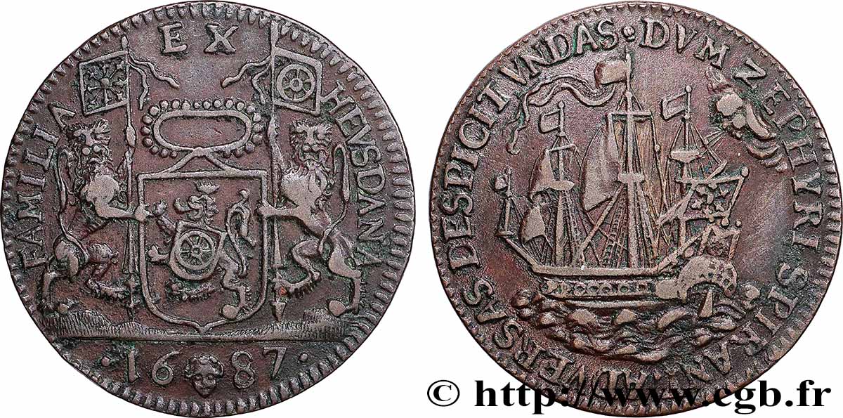 PAYS-BAS ESPAGNOLS - DUCHÉ DE BRABANT - CHARLES II D&nbsp;ESPAGNE J. VAN ELSHOUT SS