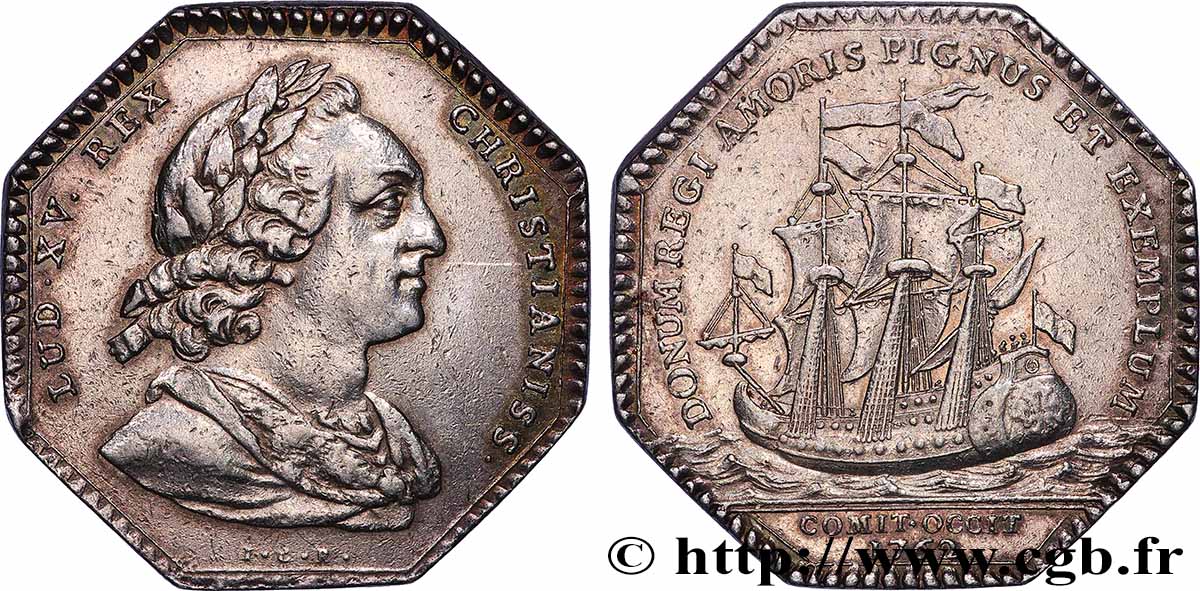 LANGUEDOC (ÉTATS DE ...) Jeton octogonal Ar 30, États de Languedoc TTB