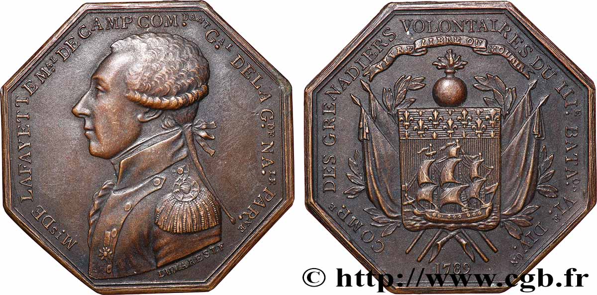 LAFAYETTE (MARIE-JOSEPH-PAUL-ROCH-YVES-GILBERT MOTIER, MARQUIS DE) GARDE NATIONALE DE PARIS VZ