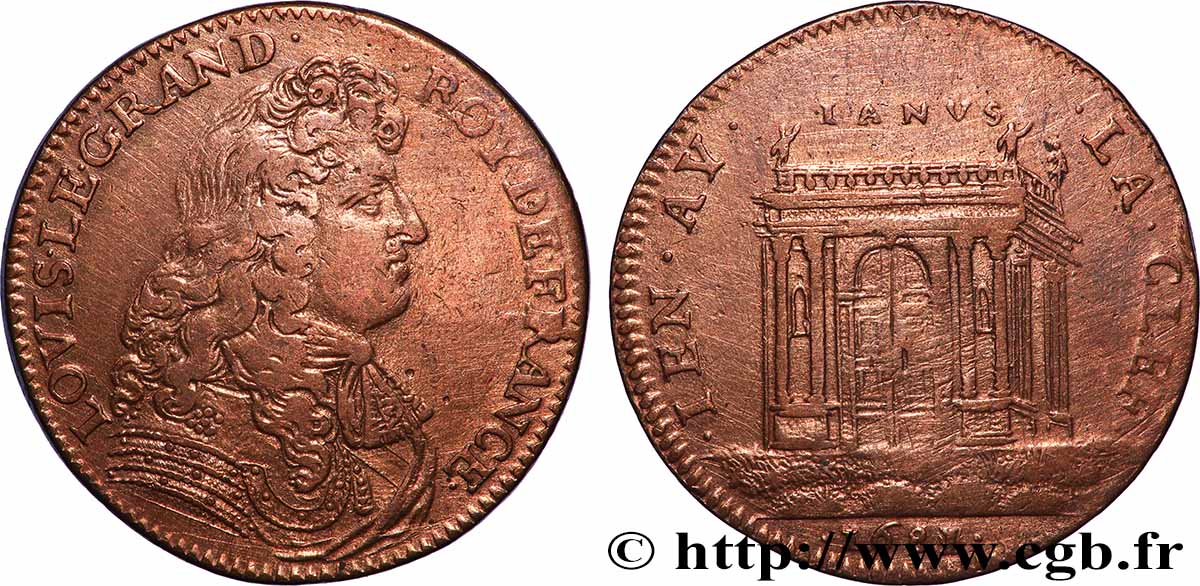 LOUIS XIV LE GRAND ou LE ROI SOLEIL La Paix - fermeture du temple de Janus SS