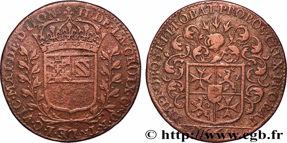 DIJON (MAIRES DE ... et divers) Hugues de La Croix TB+