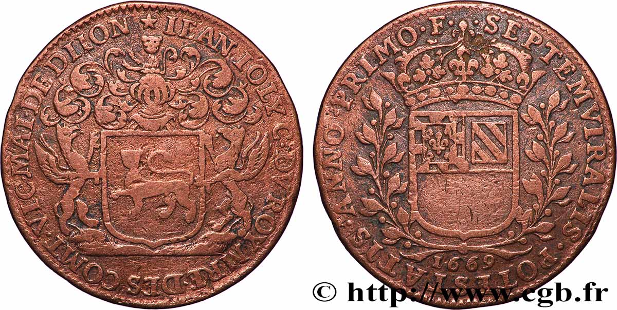 DIJON (MAIRES DE ... et divers) Jean Joly TTB