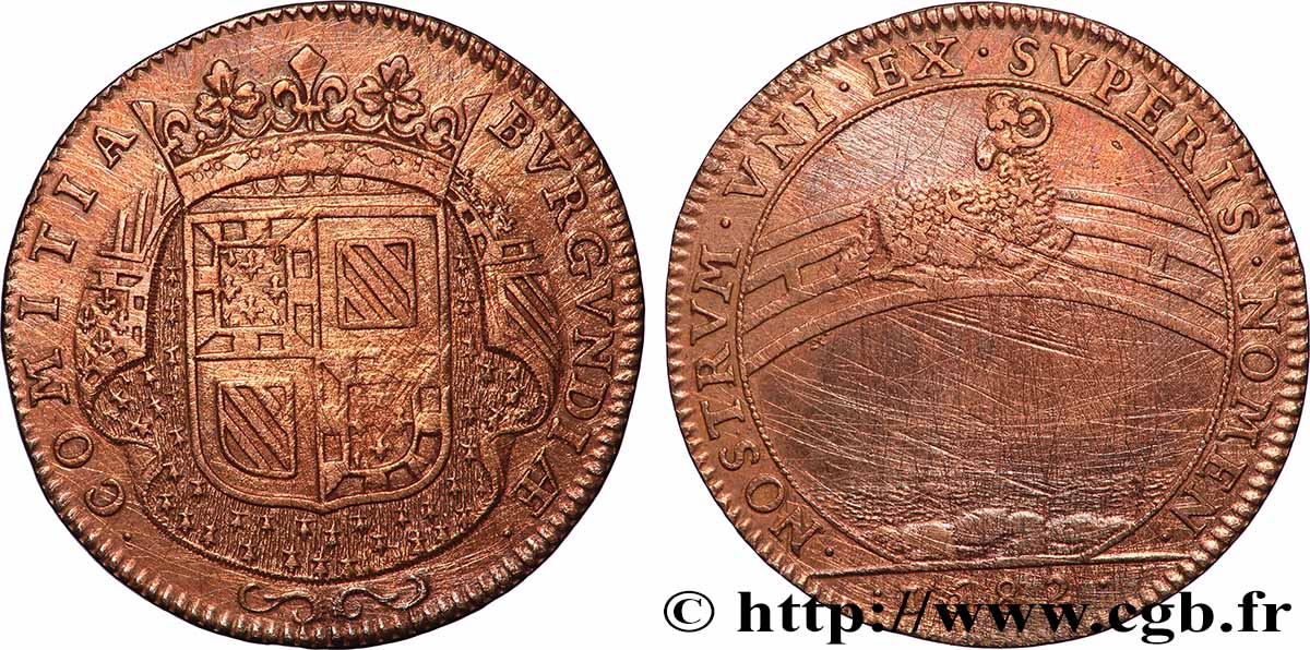 BOURGOGNE (ÉTATS DE ...) Naissance du petit-fils de Louis XIV TTB